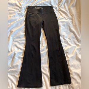 girls black flare leggings